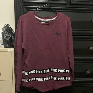 Victoria Secret maroon long sleeve shirt